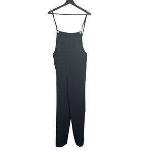 Vintage 90s Black Sleeveless Wide Leg Jumpsuit Large